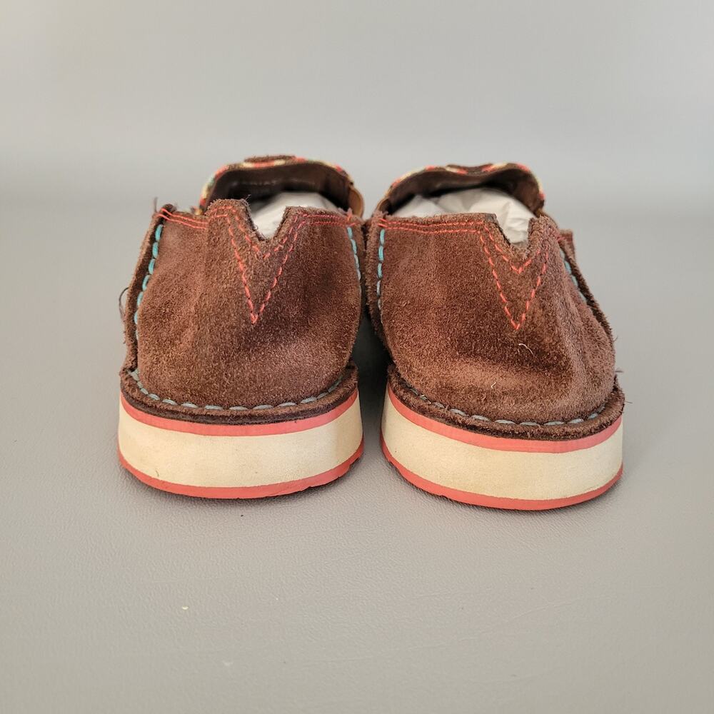 Ariat Ladies Cruiser Brown Moc Toe Loafers Shoes Southwest Aztec Print 6B - Picture 5 of 10